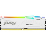 Kingston FURY Beast RGB weiß DIMM 16GB, DDR5-5200, CL40-40-40, on-die ECC (KF552C40BWA-16)