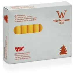 Wiedemann Kerzen Natur 20er Baumkerzen, 10% Bienenwachs 100 x 13 mm