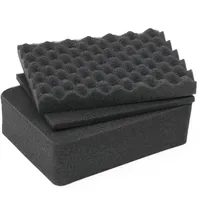HMF ODR100 Koffereinlagen mit Rasterschaumstoff für Outdoor-Fotokoffer 3er Set 24 x 18 cm