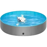 EUGAD Faltbarer Hundepool, 140x30cm, für kleine & große Hunde, PVC anti-rutschig, Sommertage Planschbecken für Hunde