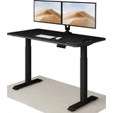 Desktronic HomeOne Höhenverstellbarer Schreibtisch Schwarz 140x70cm - Schwarz