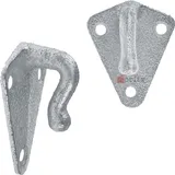 Moritz Dreiloch Planenhaken für Anhängernetz Anhänger Plane etc, Haken 50x40mm 342151 (20)
