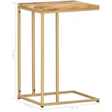 vidaXL Beistelltisch Gelb Mangoholz 35 x 45 x 65 cm