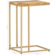 vidaXL Beistelltisch Gelb Mangoholz 35 x 45 x 65 cm