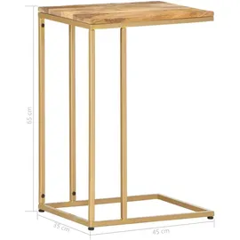 vidaXL Beistelltisch Gelb Mangoholz 35 x 45 x 65 cm