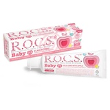 R.O.C.S. Baby (0-3 Jahre) mit Apfel 45 g - Fluoridfrei- Sicher beim Verschlucken - Natürliche Formel - Natürliche Extrakte - Xylit