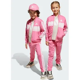 adidas Seasonal Essentials Tiberio 3-Streifen Tricot Trainingsanzug Pink Fusion/White/Clear Pink 128