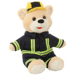 Teddys Rothenburg Kuscheltier Feuerwehrmann 27 cm sitzend Teddybär Uniform