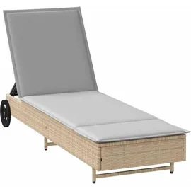vidaXL Sonnenliege 200 x 58 x 80 cm Beige