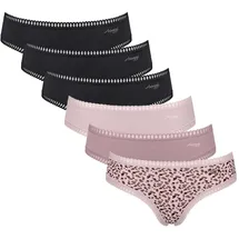 SLOGGI GO Crush Hipster 6 St. Schwarz/Rosa XL