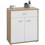 CARO-Möbel Tommy 60 x 70 x 30 cm Sonoma Eiche / Weiß