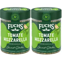 Fuchs Gourmet Selection Mediterran – Tomate Mozzarella Gewürzzubereitung, nachfüllbares Tomate Mozzarella Gewürz, Gewürzmischung mit Kräutern, für vielfältige Mozzarella-Variationen, vegan, 80 g