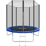 Tectake Garfunky 244 cm inkl. Sicherheitsnetz und Leiter schwarz/blau