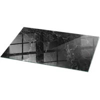 Tulup Tischplatte Schwarz, Glas 100x50x0.4 cm Esszimmer, Tische, Esstische,