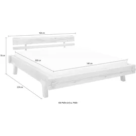 SalesFever Balkenbett Fichtenholz 140x200 cm