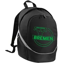 multifanshop Rucksack - Bremen - Meine Fankurve - Druck grün - Tasche