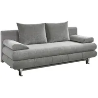 Carryhome Schlafsofa, Grau, Metall, Kunststoff, 2-Sitzer, Füllung: Polyester, Schaumstoffflocken,Polyester, Schaumstoffflocken, 190x93x92 cm, Wohnzimmer, Sofas & Couches, Schlafsofas, Schlafsofas mit Bettkasten