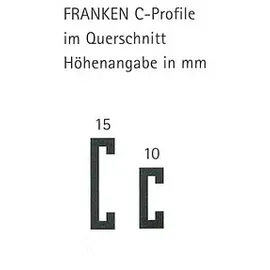 Franken Etikettenhalter magnetisch braun 5,0 x 1,0 cm, 20 St.