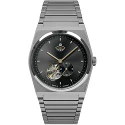 Ruhla 4866M2 Herrenuhr Automatik Space Control Open Heart Anthrazit