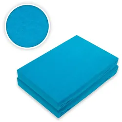 EXKLUSIV HEIMTEXTIL Doppelpack Jersey Spannbettlaken 120 x 200 cm Türkis