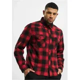 Brandit Textil Check Langarmhemd Red / Black M