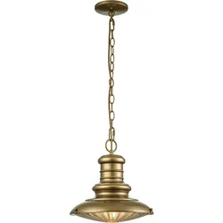 Feiss Redding Station HängeleuchteE27 Bemalte Distressed Bronze IP44
