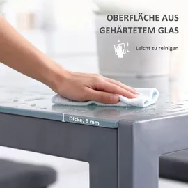 Homcom Esszimmertisch 75 x 75 x 75 cm grau