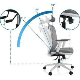 HJH Office Profondo Pro W Netzstoff Grau