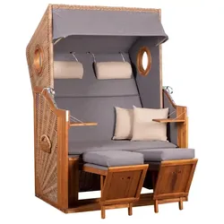 FSC® Strandkorb Trend 45 PE walnut Dessin 751
