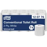 Tork 120776 Kleinrollen Toilettenpapier Universal Qualität für T4 Kleinrollensysteme / 2-lagiges WC-Papier, extra lang und reißfest (30-er Pack), 30 x 400 Blatt