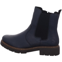 Rieker Damen Chelsea Boots Z3561, Frauen Stiefeletten,Schlupfstiefel,flach,Stiefel,Bootee,Booties,halbstiefel,Kurzstiefel,blau (14),39 EU / 6 UK