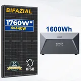 1760W Bifaziale Module mit Solarspeicher 1,6kWh Anker SOLIX Solarbank E1600 Speicher für Photovoltaik Balkonkraftwerk