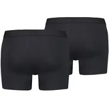 Levi's LEVI ́S Herren Boxershorts, Vorteilspack - Solid Basic Boxer, Logobund, Schwarz L Pack x 2P)