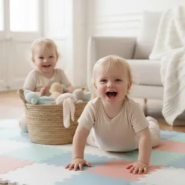 LittleTom - 36 Teile Spielmatte Baby Puzzlematte 30x30 Krabbelmatte Bodenmatte Kinderzimmer