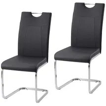 Hti-Living Schwingstuhl KellyC Kunstleder schwarz 2er Set