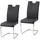 Hti-Living Schwingstuhl KellyC Kunstleder schwarz 2er Set