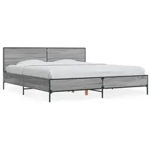 vidaXL Bettgestell 200 x 200 cm Grau