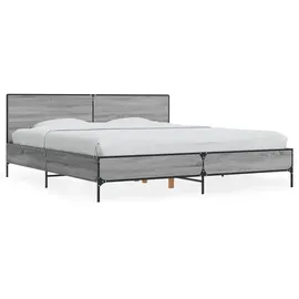 vidaXL Bettgestell 200 x 200 cm Grau