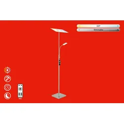 BRILONER LEUCHTEN LED Deckenfluter "AGILED", silber, Lampen