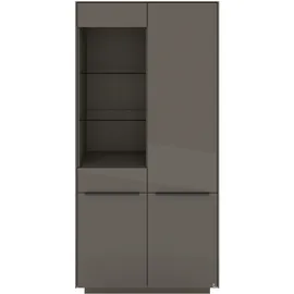 Set One by Musterring Standvitrine Reno 92 x 42 x 193 cm Grau