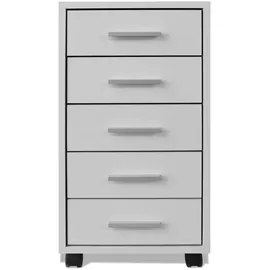 vidaXL Rollcontainer 48 x 15 x 48 cm weiß