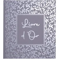 Exacompta Gästebuch Autentik 21x19 cm 140 Seiten grau, 19x21 cm