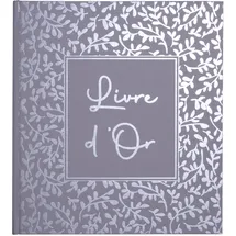 Exacompta Gästebuch Autentik 21x19 cm 140 Seiten grau, 19x21 cm