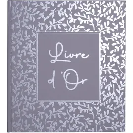 Exacompta Gästebuch Autentik 21x19 cm 140 Seiten grau, 19x21 cm