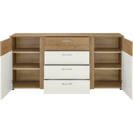 vogl möbelfabrik Kommode Tirent 176 x 84 x 40 cm Eiche Holzwerkstoff weiß/beige