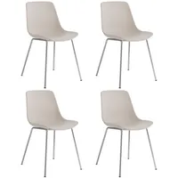 Tectake tectake® Kunststoffstuhl, große Kunststoffschale, schlanke Stahlbeine, 46 x