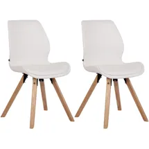 CLP 2er Set Stuhl Luna weiß/Kunstleder