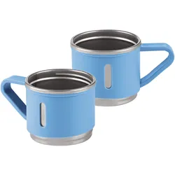 GRÄWE Kaffee/Espresso Becher, 2-teilig, hellblau, matt, 150 ml