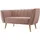 Mirjan24 Sofa Pas 2, Holzkonstruktion, 142x74x75 cm, 2-Sitzer rosa
