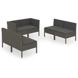 vidaXL Garten-Lounge-Set 6-tlg. grau